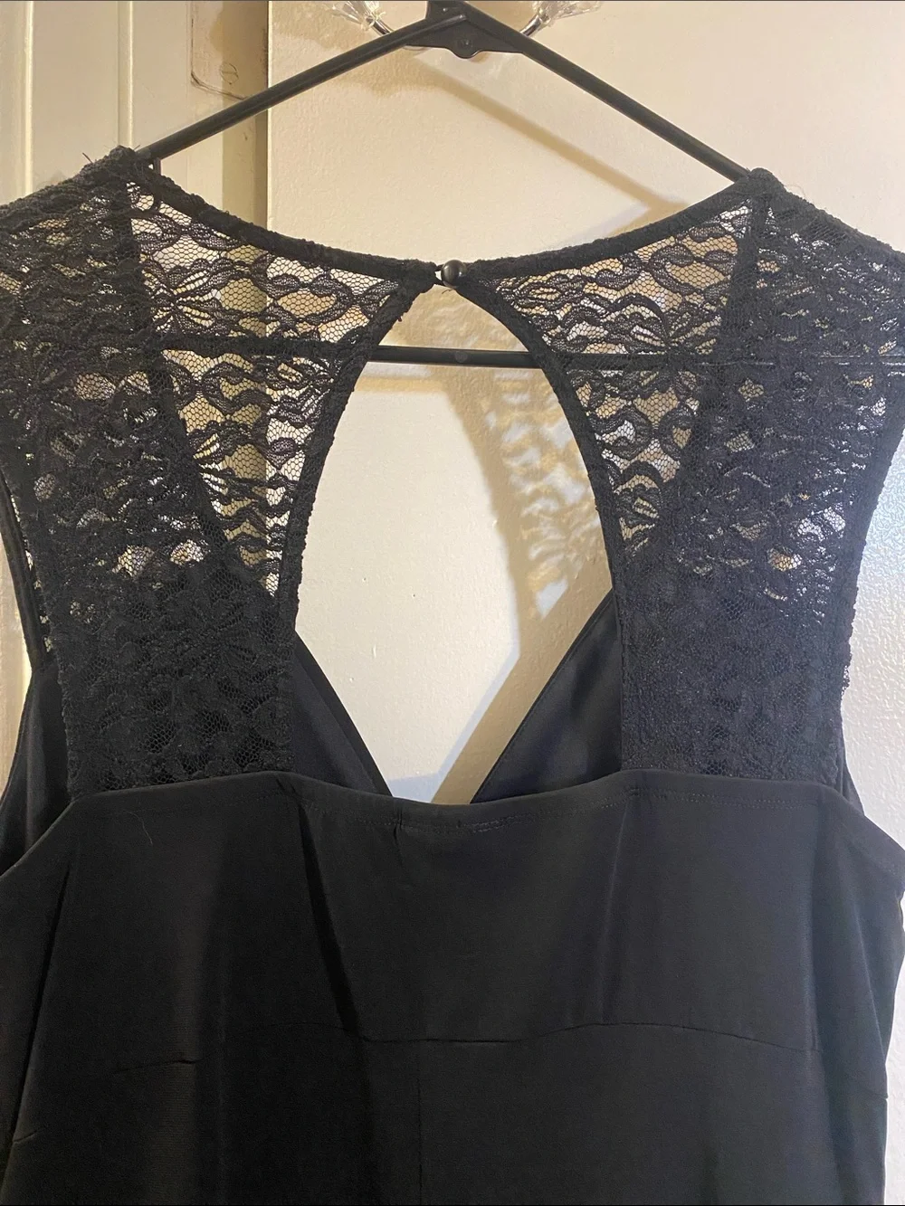 Enfocus Studio Black Lace Cap-Sleeve Midi Dress